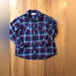 Androgynous Dapper Boi Flannel size large, excellent used condition